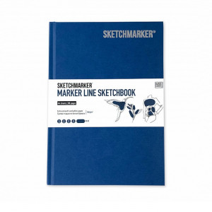 Скетчбук SketchMarker А5 44 листов, 160 г, синий, MLHSM / BLUE