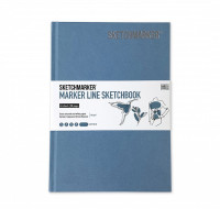 Скетчбук SketchMarker А5 44 листов, 160 г, светло-синий, MLHSM / LBLUE
