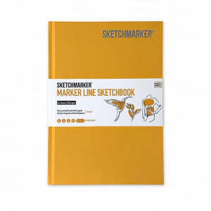 Скетчбук SketchMarker А5 44 листов, 160 г, желтый, MLHSM / MYELL