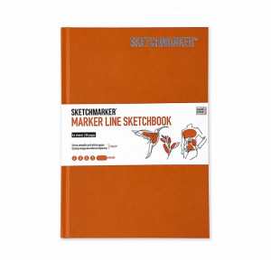 Скетчбук SketchMarker А5 44 листов, 160 г, оранжевый, MLHSM / ORAN
