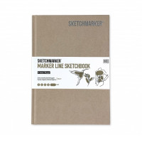 Скетчбук SketchMarker А5 44 листов, 160 г, песок, MLHSM / SAND