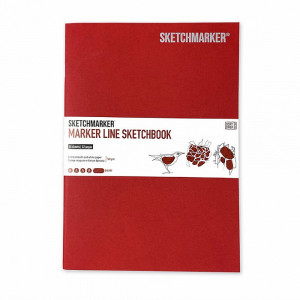 Скетчбук SketchMarker А5 16 листов, 160 г, вишня, MLSSM / CHERR