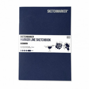 Скетчбук SketchMarker А5 16 листов, 160 г, синий, MLSSM / IMBLUE