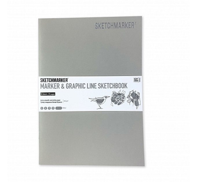 Скетчбук SketchMarker В5 16 листов, 180 г, перламутровый, MGLSM / PERL