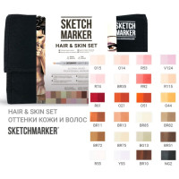 Набір маркерів Sketchmarker Hair&Skin Відтінки шкіри арт 24skin