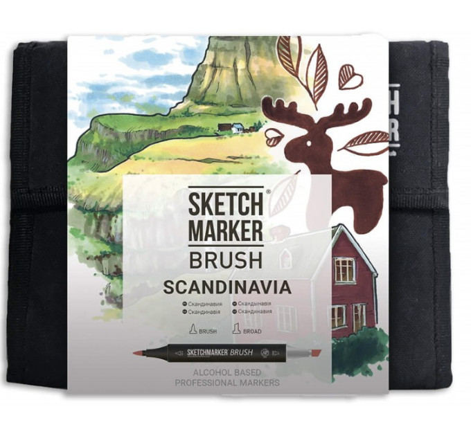 Маркери набір SketchMarker Brush Скандинавія 36 шт, SMB-36SCAND